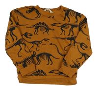 Béžová mikina s dinosaurami H&M