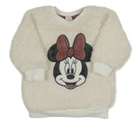 Smotanová huňatá mikina s Minnií Disney