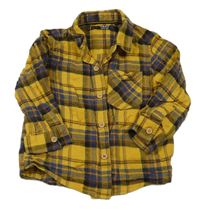 Okrovo-barevná kostkovaná košile Next