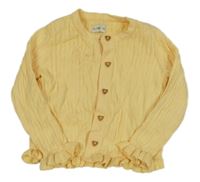 Žltý prepínaci rebrovaný prepínaci sveter F&F