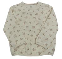 Pudrová mikina s kvietkami C&A