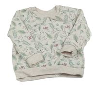 Svetloružová mikina s listami Primark