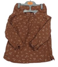 Nové - 2set - Hnedá tunika s kytičkami + tepláky Zara