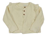 Smotanový prepínaci sveter s volánikmi Next