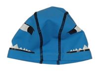 Modrá koupací čepice se žralokem Decathlon