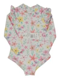 Nové - Bílé UV body s květy a volánky F&F