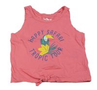 Ružový crop top s tukanom Kuniboo