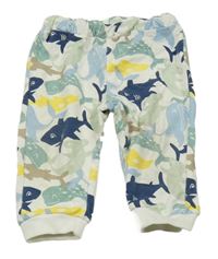 Biele tepláky so žralokmi Topomini