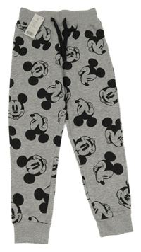 Nové - Šedé cuff tepláky s Mickeym Disney 