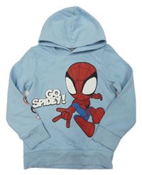 Světlemodrá mikina se Spidermanem a kapucí C&A