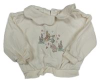 Smetanová oversize mikina Peter Rabbit s golierikom M&S