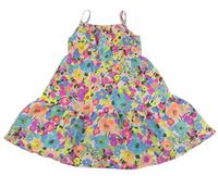 Smetanovo-farebné kvetované letné šaty Matalan