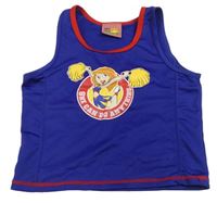 Safírovo-červený športový crop top s roztleskávačkou Disney