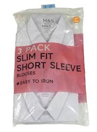 3x - Biela blúzka s krátkým rukávom M&S