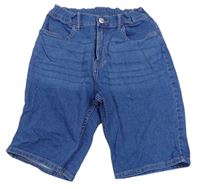 Modré teplákové riflové kraťasy H&M