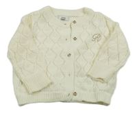 Smotanový perforovaný/károvaný prepínaci sveter RIVER ISLAND