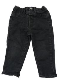 Černé skinny teplákové rifle SHEIN