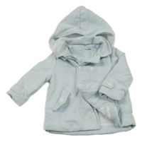 Světlemodrý melírovaný zateplený kabátek s odopínacíá kapucňou Patachou