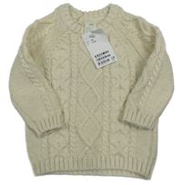Nové - smetanový vzorovaný svetr H&M