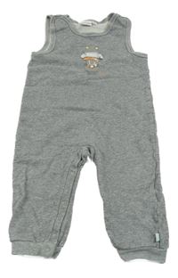 Sivé melírované na traké tepláky s hrošíkem BORNINO