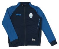 Tmavomodro-modrá funkční fotbalová propínací mikina ASCR Skita