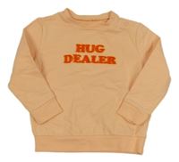 Marhuľová mikina s nápismi CUDDLES&SMILES