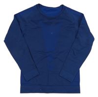 Tmavomodré thermo tričko s pruhmi a vzorom crivit