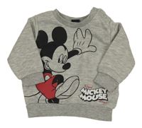 Sivá melírovaná mikina s Mickey PRIMARK