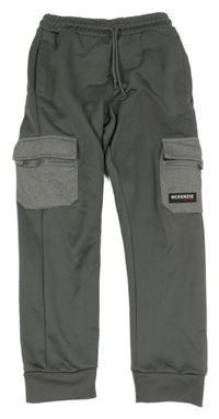 Tmavošedé cargo thermo tepláky s logem MCKENZIE