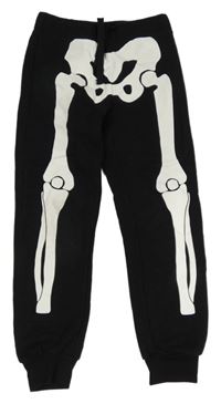 Černé tepláky s kostmi H&M