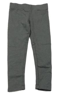 Tmavosivé teplákové zateplené legíny H&M