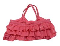 Tmavorůžová vrstvená plavková lambáda se srdíčky a mašlí absorba