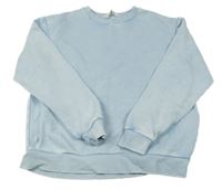 Světlemodro-biela batikovaná mikina H&M