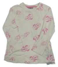 Smetanové triko s Minnie a Daisy Disney