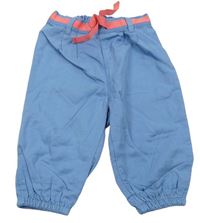 Modré podšité ľahké nohavice s opaskom M&S
