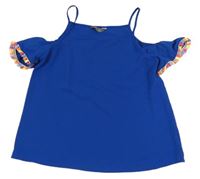 Zafírová blúzka s strapcemi Primark