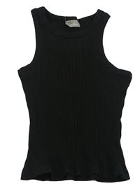 Čierny rebrovaný crop top Matalan