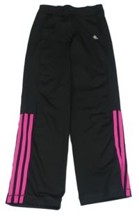 Černé sportovní funkční tepláky s logem Adidas