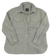 Sivá melírovaná košeľová bunda New Look