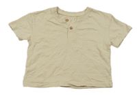 Béžové tričko s knoflíky Primark