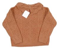 Nové - Starorůžový vzorovaný svetr s límečkem Next