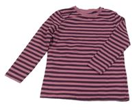 Starorůžovo-vínová pruhovaná mikina Lupilu