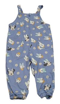 Modré květované nepromokavé zateplené laclové kalhoty s Minnie a Daisy Primark
