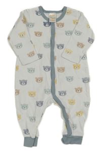 Bílý overal s medvědy Pusblu