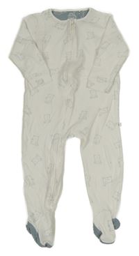 Bílý overal s medvědy Next