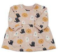 Ružové teplákové šaty s dýněmi a duchy George