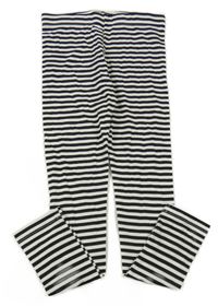 Čierno-biele pruhované legíny Little Kids