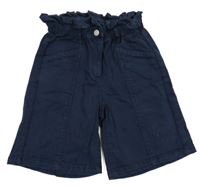 Tmavomodré riflové paper bag kraťasy S. Oliver