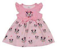 Ružové šaty s Minnie a mašlou