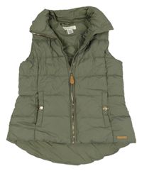 Khaki šušťáková zateplená vesta H&M
